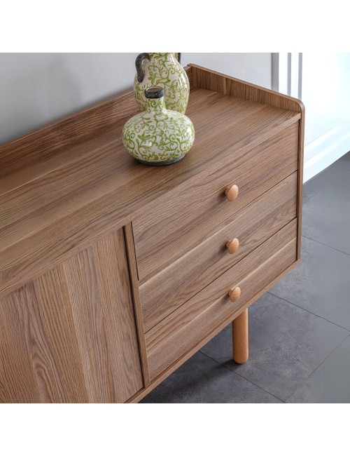 Madia 2 ante e 3 cassetti con vani a giorno rovere miele Dolce 206x45x85H