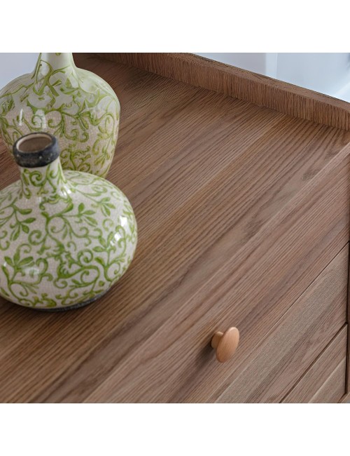 Madia 2 ante e 3 cassetti con vani a giorno rovere miele Dolce 206x45x85H