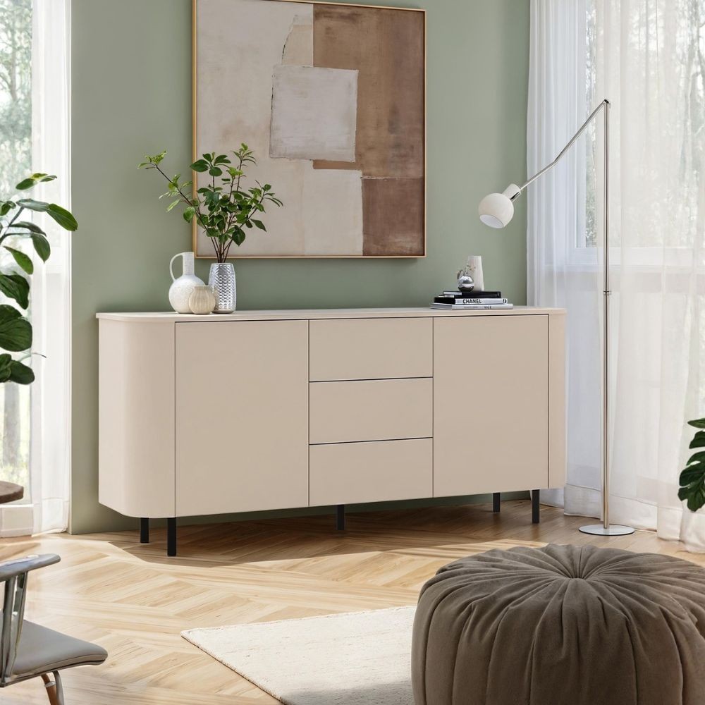 Madia Marini 2 ante e 3 cassetti cashmere 180x43x85 cm push pull