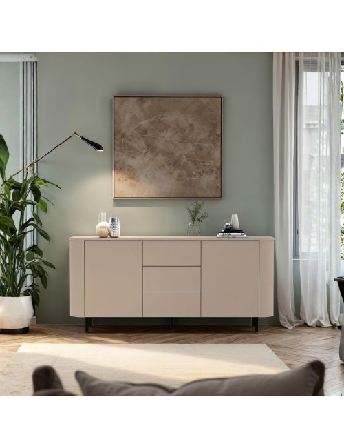 Madia Marini 2 ante e 3 cassetti cashmere 180x43x85 cm push pull