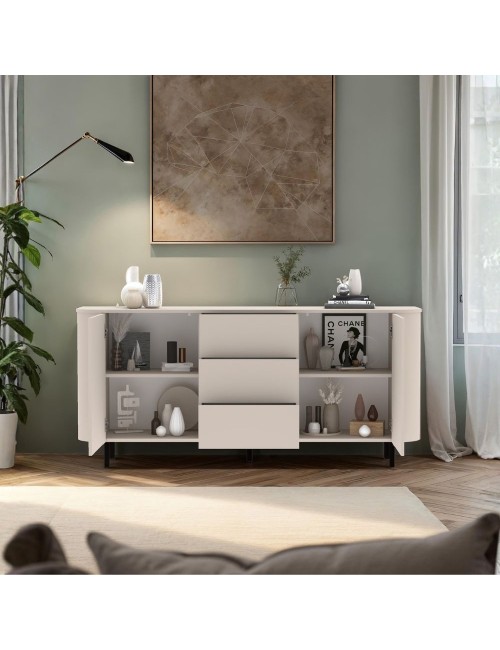 Madia Marini 2 ante e 3 cassetti cashmere 180x43x85 cm push pull