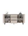Madia Marini 2 ante e 3 cassetti cashmere 180x43x85 cm push pull