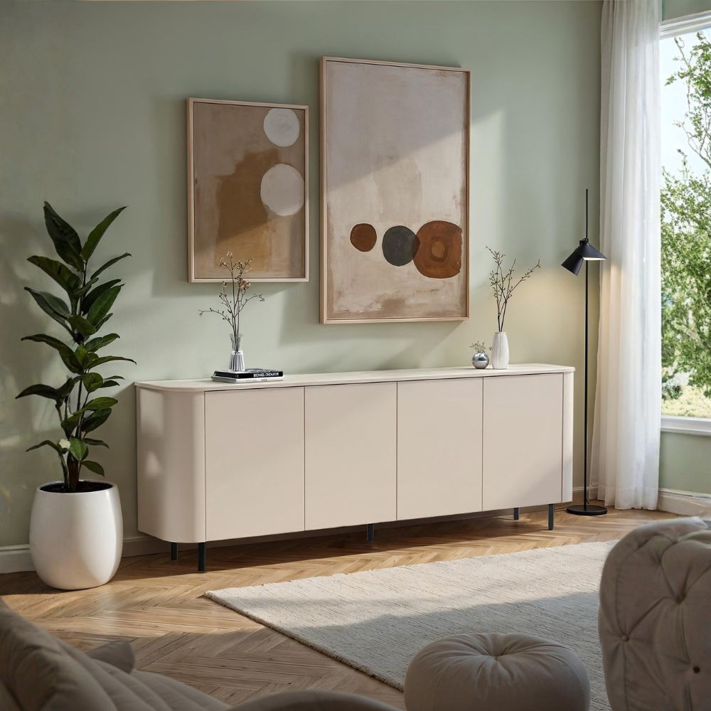 Madia Marini 4 ante cashmere 230x43x85 cm con apertura push pull