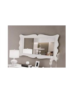 Specchiera con cornice bianca 160x7x85H cm. Giselle