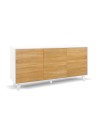 Madia 3 ante rovere e struttura bianco Nimes Moran 154x40x75