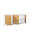 Madia 3 ante rovere e struttura bianco Nimes Moran 154x40x75