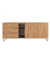 Madia 1055 rovere miele con 3 cassetti 2 ante e vano a giorno tortora 175x38x73.6H