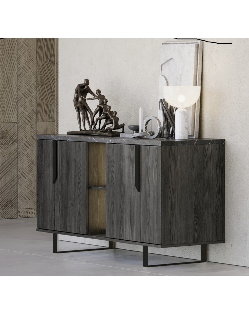 Madia 4 ante palissandro nero Zaira 165x49x83h