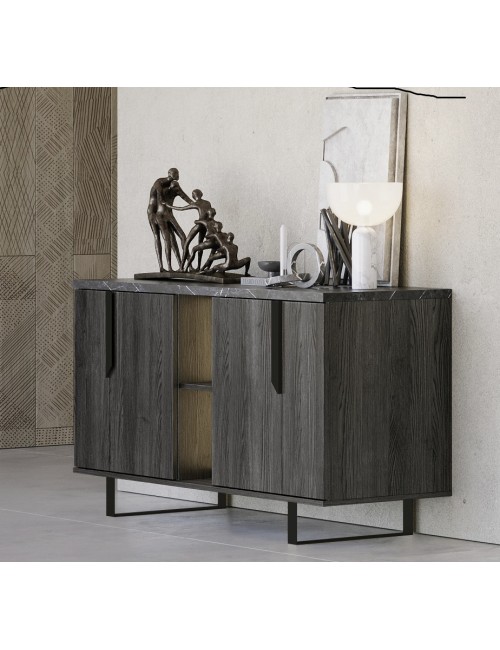 Madia 4 Ante Palissandro Nero Zaira 165x49x83h Prezzo