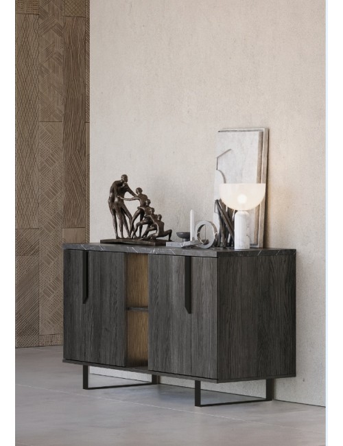 Madia 4 Ante Palissandro Nero Zaira 165x49x83h Prezzo