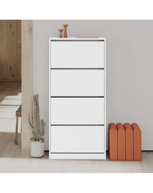 Scarpiera 4 ante a ribalta SHC540BI colore bianco