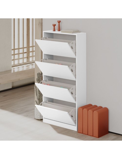 Scarpiera 4 Ante a Ribalta SHC540LBI Colore Bianco Prezzo