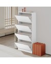 Scarpiera 4 ante a ribalta SHC540BI colore bianco