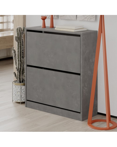 Scarpiera due ante a ribalta SHC520RETRO 73x26x82.5H colore grigio retro