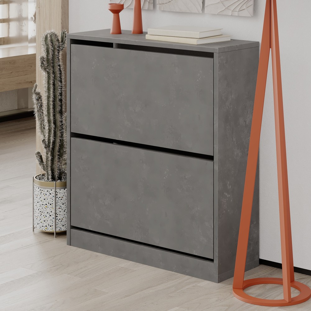 Scarpiera due ante a ribalta SHC520RETRO 73x26x82.5H colore grigio retro