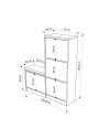 Scarpiera con panca Dude a 4 ante a ribalta colore bianco 105x26x118.5H