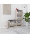 Scarpiera con panca Dude a 4 ante a ribalta colore Cashmere 105x26x118.5H