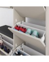 Scarpiera con panca Dude a 4 ante a ribalta colore Cashmere 105x26x118.5H