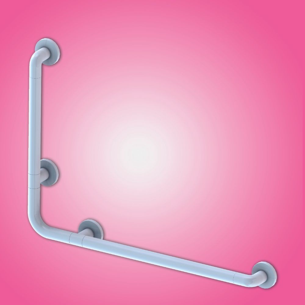 Corrimano angolare di sicurezza per bagno 78x55,5 KV1401 bianco