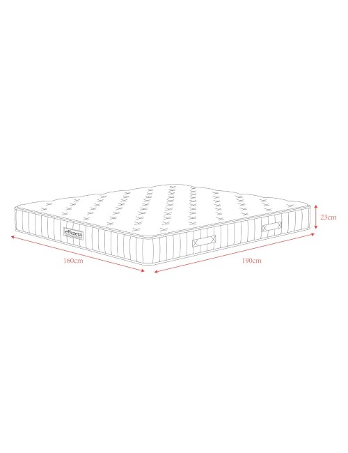 Materasso matrimoniale Chill memory foam e molle insacchettate 160×190×H23
