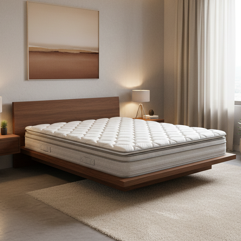 Materasso Matrimoniale Lyle 160x190x27 cm – Memory Foam, Molle Insacchettate 7 Zone e Comfort Ergonomico