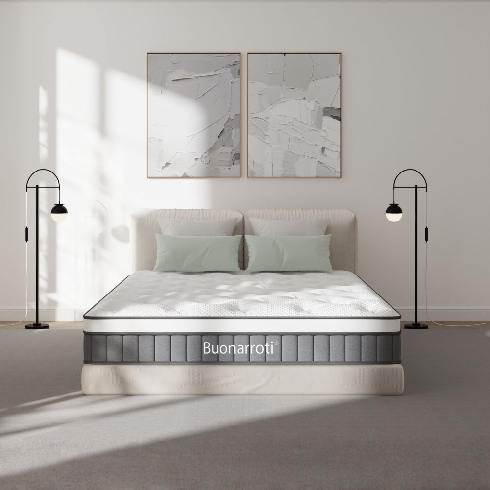 Materasso matrimoniale Pici con molle insacchettate e tessuto a maglia 160x190x21H