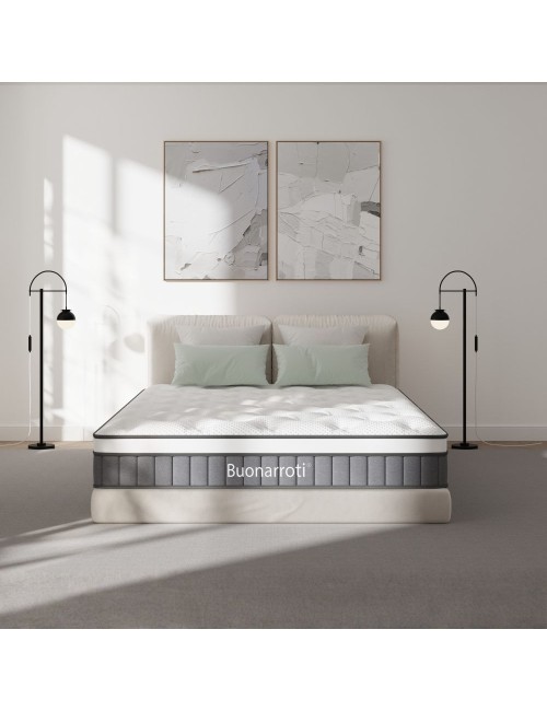 Materasso matrimoniale Pici con molle insacchettate e tessuto a maglia 160x190x21H