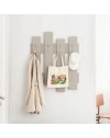 Appendiabiti a muro Wave 8 ganci colore cashmere