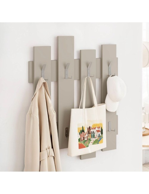 Appendiabiti a muro Wave 8 ganci colore cashmere