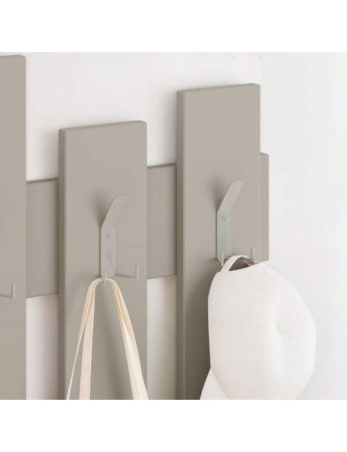Appendiabiti a muro Wave 8 ganci colore cashmere