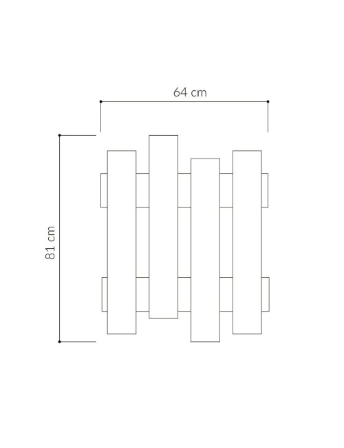 Appendiabiti a muro Wave 8 ganci colore cashmere