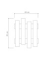 Appendiabiti a muro Wave 8 ganci colore cashmere