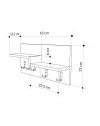 Appendiabiti a muro Harmon con mensole e 5 ganci – Design Funzionale in Stile Retro Grey