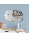 Specchio ovale da parete Otis con design astratto e fondo nero 80x40H
