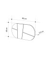 Specchio ovale da parete Otis con design astratto e fondo nero 80x40H