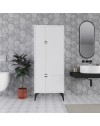 Armadio mobile multiuso Spark con 4 ante bianco 60x35.6x151H – Stile e organizzazione