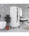 Armadio mobile multiuso Spark con 4 ante bianco 60x35.6x151H – Stile e organizzazione