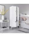 Armadio mobile multiuso Spark con 4 ante bianco 60x35.6x151H – Stile e organizzazione