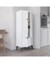 Armadio mobile multiuso Spark con 4 ante bianco 60x35.6x151H – Stile e organizzazione