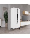 Armadio mobile multiuso Spark con 4 ante bianco 60x35.6x151H – Stile e organizzazione