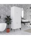 Armadio mobile multiuso Spark con 4 ante bianco 60x35.6x151H – Stile e organizzazione