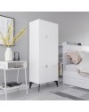 Armadio mobile multiuso Spark con 4 ante bianco 60x35.6x151H – Stile e organizzazione