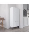 Armadio mobile multiuso Spark con 4 ante bianco 60x35.6x151H – Stile e organizzazione