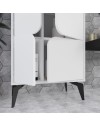 Armadio mobile multiuso Spark con 4 ante bianco 60x35.6x151H – Stile e organizzazione