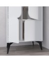Armadio mobile multiuso Spark con 4 ante bianco 60x35.6x151H – Stile e organizzazione