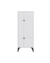 Armadio mobile multiuso Spark con 4 ante bianco 60x35.6x151H – Stile e organizzazione
