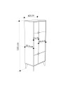 Armadio mobile multiuso Spark con 4 ante bianco 60x35.6x151H – Stile e organizzazione