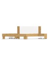 Letto matrimoniale Meria 180x200 con comodini integrati bianco e rovere