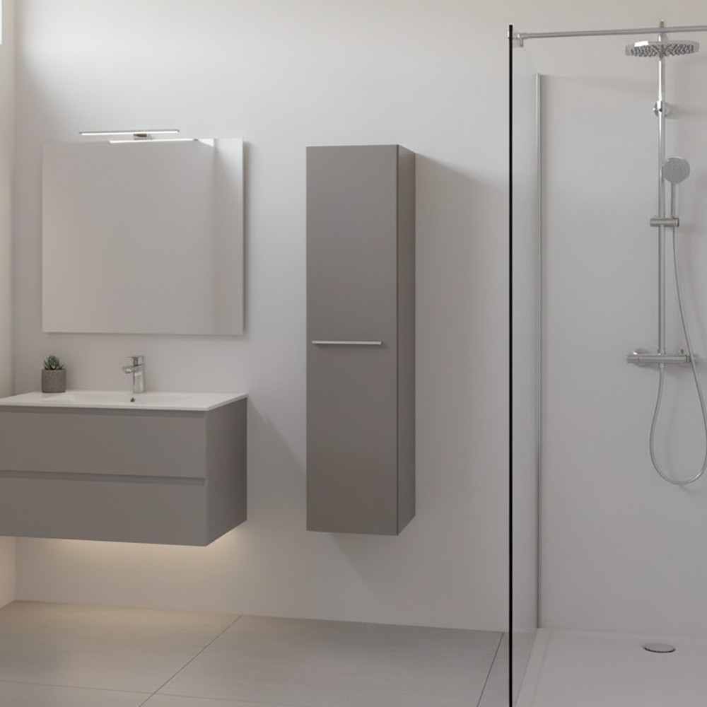 Colonna Bagno Sospesa Remix 1 Anta 115 cm Grigio Granito