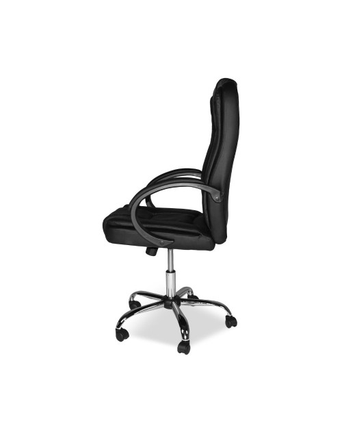 Poltrona presidenziale Millard ergonomica in ecopelle era e base cromata